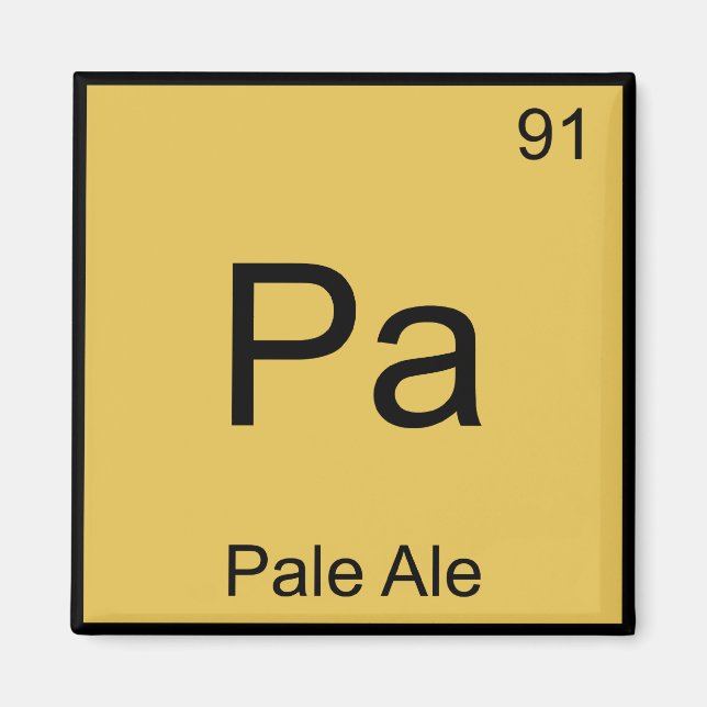 Aimant Pa - Pale Ale Chimie Élément Symbole Beer Teer (Devant)