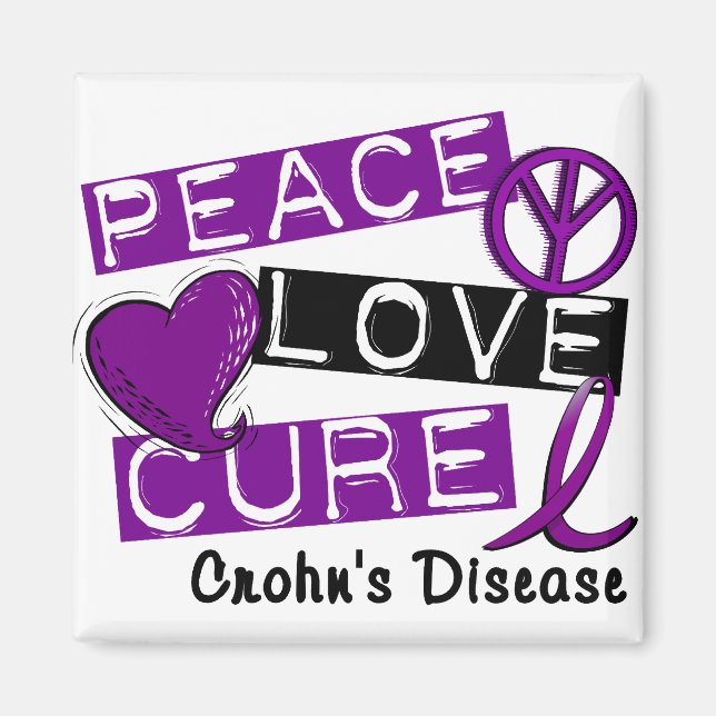 AIMANT PAACE LOVE CURE CROHNS MALADIE (Devant)