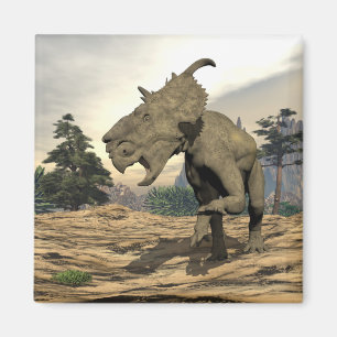 Aimant Pachyrhinosaurus dinosaure rugissement - rendu 3D
