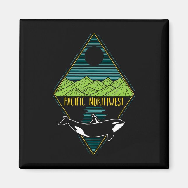Aimant Pacifique Nord-Ouest Orca Whaler Tree Mountain Oce (Devant)