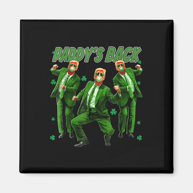 Aimant Paddle Back Funny Trump Jour de la Saint Patrick I (Devant)