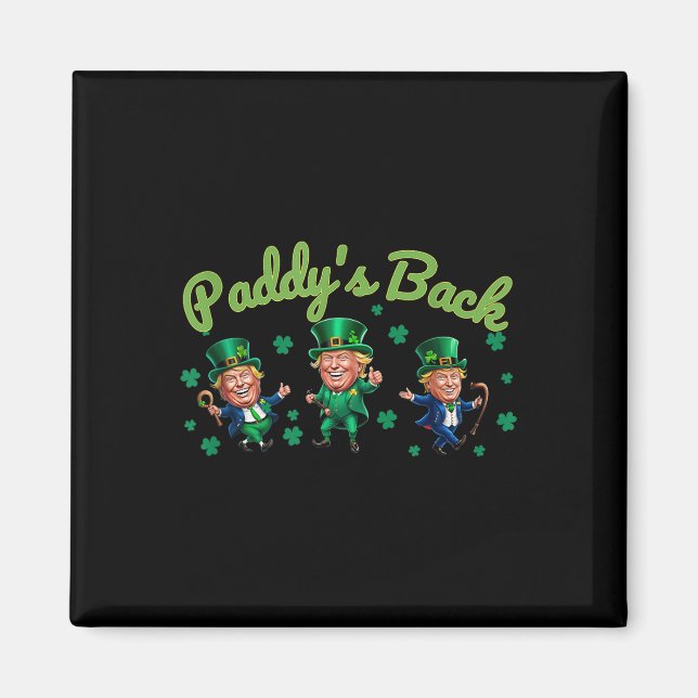 Aimant Paddle Back Funny Trump Jour de la Saint Patrick I (Devant)