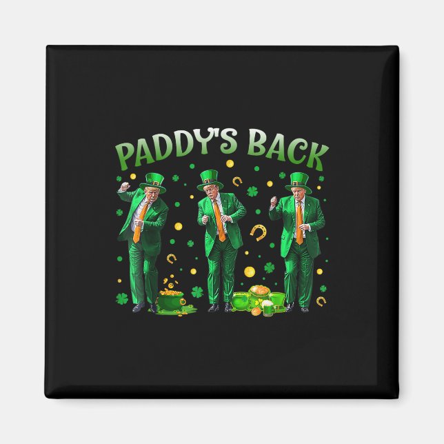 Aimant Paddle Retour Trump Jour de la Saint Patrick Da (Devant)