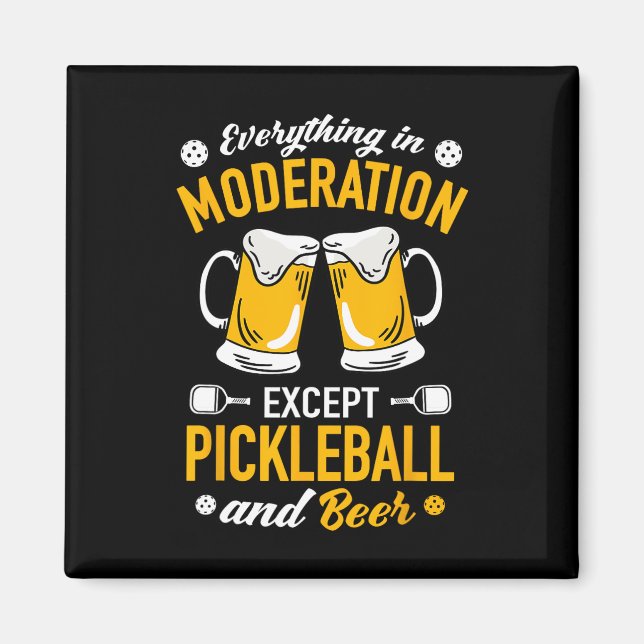 Aimant Paddlell Tennis - Dminton Beer Mug Picklell Et Be (Devant)
