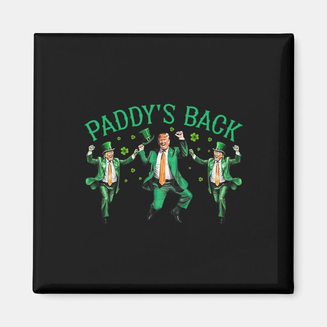 Aimant Paddy's Back Funny Trump Danser la Saint Patrick's (Devant)