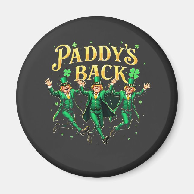Aimant Paddy's Back St Patrick's Day Trump Dancing (Devant)