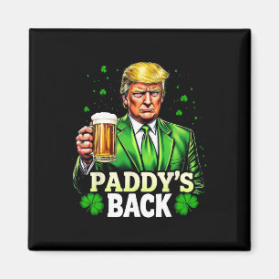 Aimant Paddy's Back Trump Bière Shamrock L