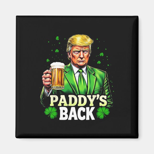 Aimant Paddy's Back Trump Bière Shamrock L (Devant)