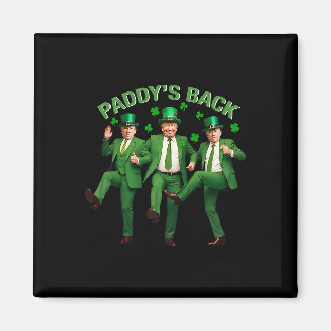 Aimant Paddy's Back Trump Dancing Jour de la Saint Patric (Devant)