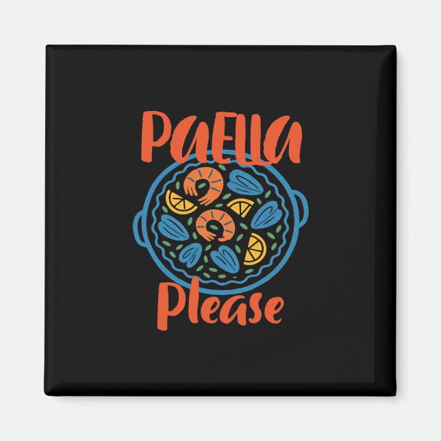 Aimant Paella S'il Vous Plaît Cuisine Espagnole Espagne V (Devant)