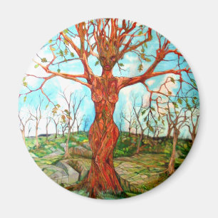 Aimant Pagan Dryad Tree Goddha Wiccan Nature Art