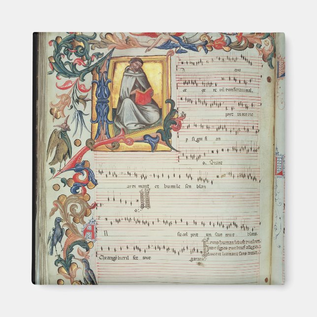 Aimant Page de notation musicale avec un historique (Devant)