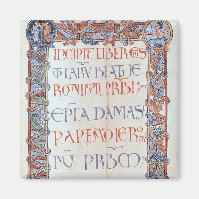 Aimant Page de texte avec une bordure florifiée (Devant)