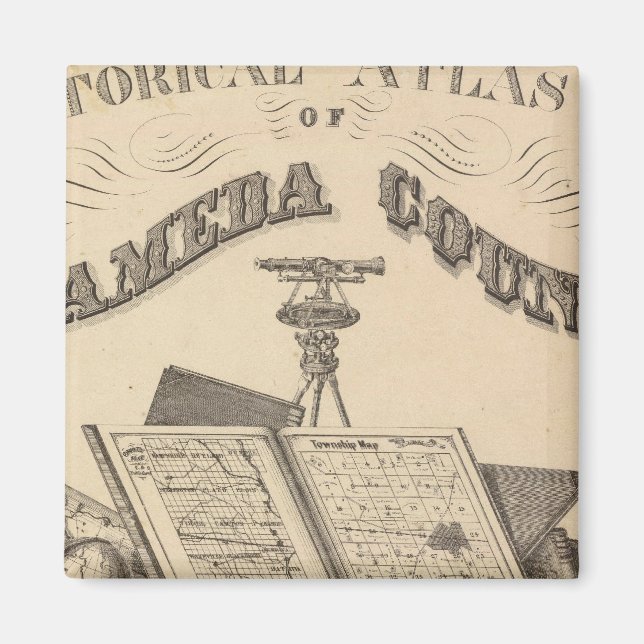 Aimant Page de titre Carte de l'atlas du comté d'Alameda (Devant)