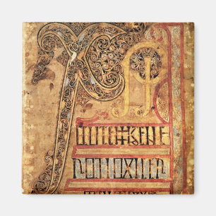 Aimant Page initiale des évangiles de Lichfield, c.720