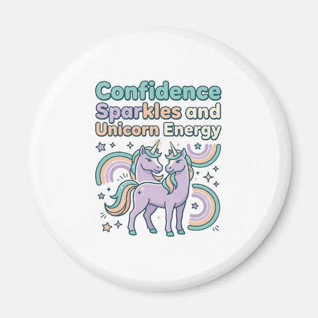 Aimant Paillettes de Confiance de Licorne et Conception d (Devant)