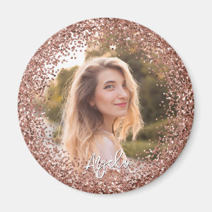 Aimant Paillettes de faux or rose Photo