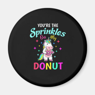 Aimant Paillettes de licorne mignonne sur votre beignet E
