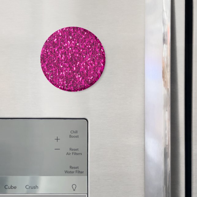 Aimant Paillettes fausses étincelles rose vif (In situ (réfrigérateur))