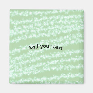 Aimant Paillettes pastel vert scintillement nom texte boh