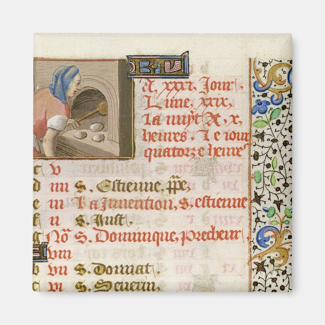 Aimant Pain de cuisson, d'un livre d'heures (Devant)