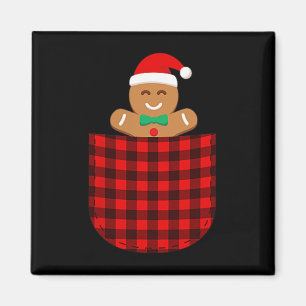 Aimant Pain d'épices Cookie Buffalo Red Plaid Cket Christ