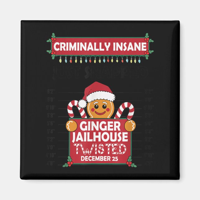 Aimant Pain d'épices de Noël Homme Ginger Jailhouse Crimi (Devant)