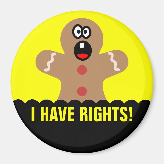 Aimant Pain d'épices effrayé Hommes les meilleurs invités (Devant)