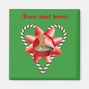 Aimant Pain d'épices Homme Bow Christmas Holiday Magazine