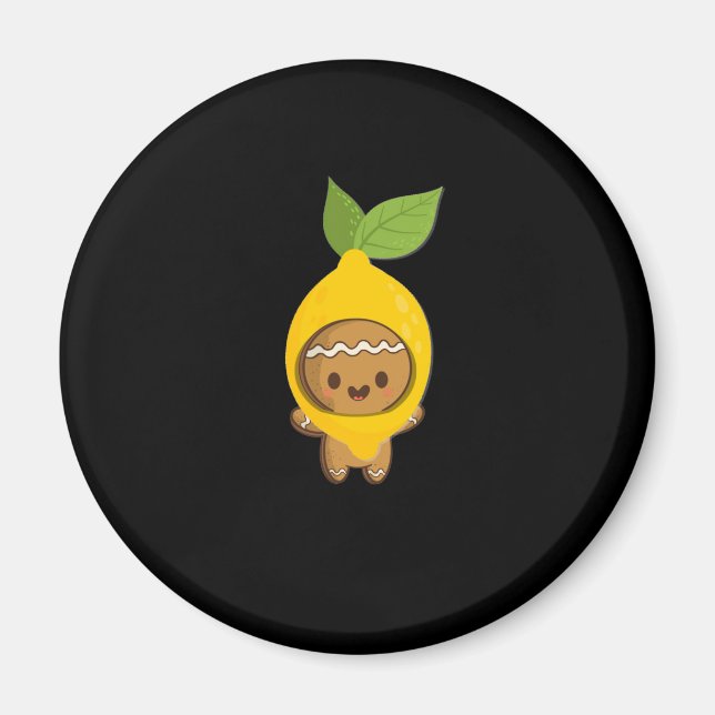 Aimant Pain d'épices Kawaii (Devant)