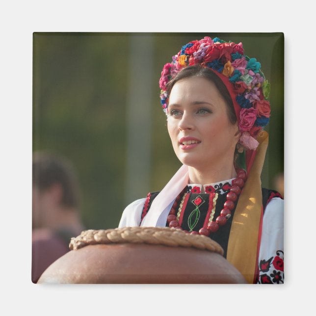 Aimant Pain et sel pour femme ukrainienne (Devant)