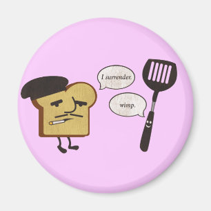 Aimant Pain grillé français contre la spatule