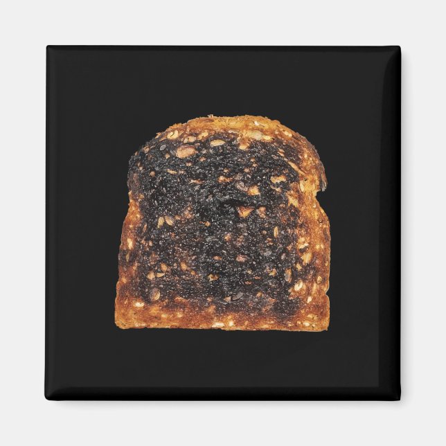 Aimant Pain Toast Brûlé Correspondant Costume d'Halloween (Devant)