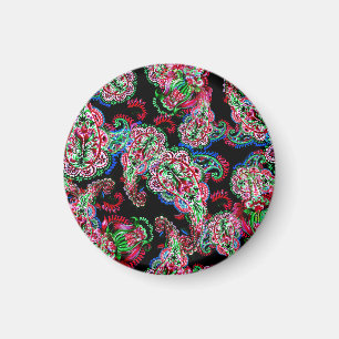 Aimant Paisley Floral Pattern, Ethnic Arrière - plan.