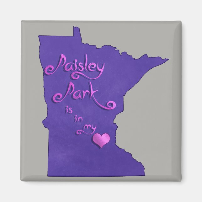 Aimant Paisley Park est dans mon coeur (Devant)