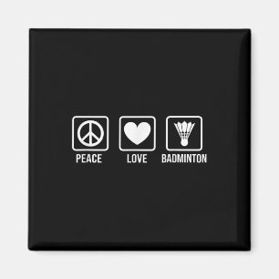 Aimant Paix Amour Badminton Badminton Joueur Navette Spor