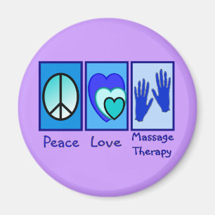 Aimant Paix, amour, cadeaux de thérapie de massage
