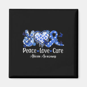 Aimant Paix Amour Cure Ruban Bleu Sensibilisation à l'ata