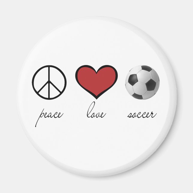 Aimant Paix, Amour, Football (Devant)