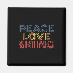 Aimant Paix Amour Ski