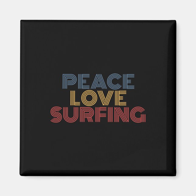 Aimant Paix Amour Surfing  (Devant)