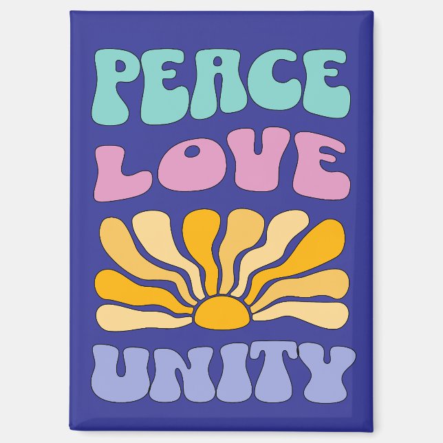 Aimant Paix Amour Unité (Recto)