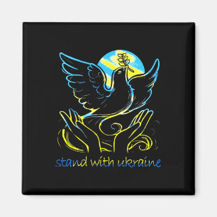 Aimant Paix en Ukraine Colombe. Soutenez l'Ukraine. Souti
