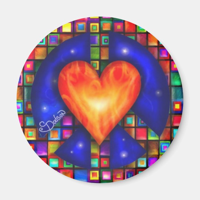 Aimant Paix et amour (Devant)