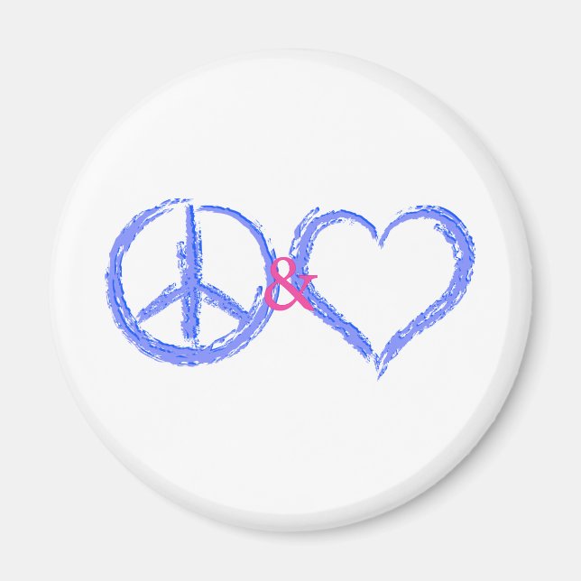 Aimant Paix et amour (Devant)