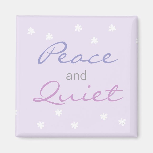 Aimant Paix et mots tranquilles (Lilac) (Devant)