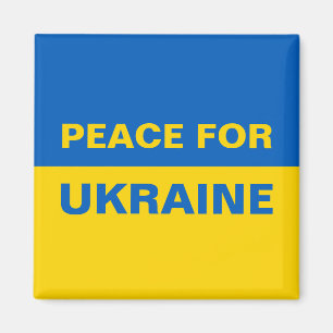 Aimant Paix pour l'Ukraine Pavillon ukrainien