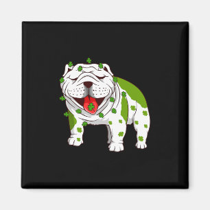 Aimant Pajamas Bulldog Shamrock Saint Patrick's Day