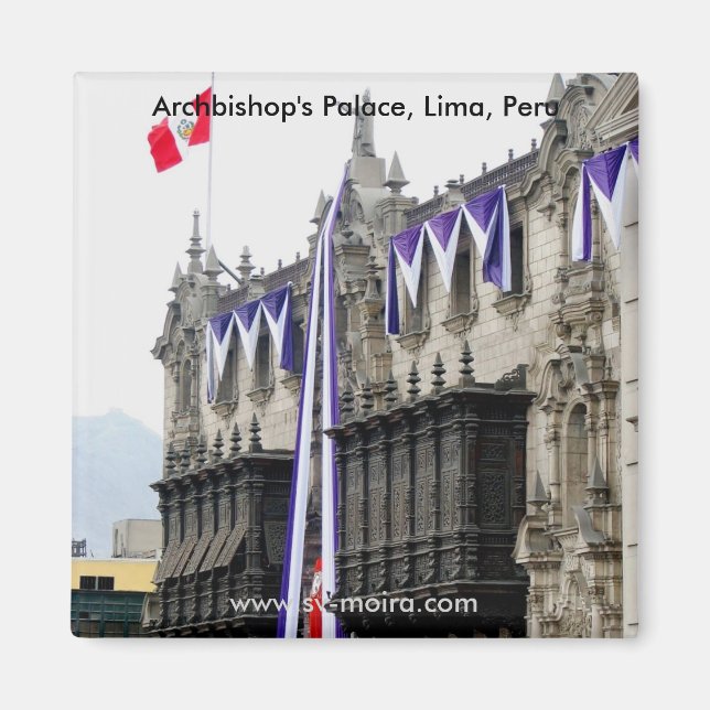 Aimant Palais de l'archevêque avec "Balcons de la jalousi (Devant)