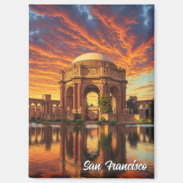 Aimant Palais des Beaux-Arts de San Francisco Sunset (Recto)